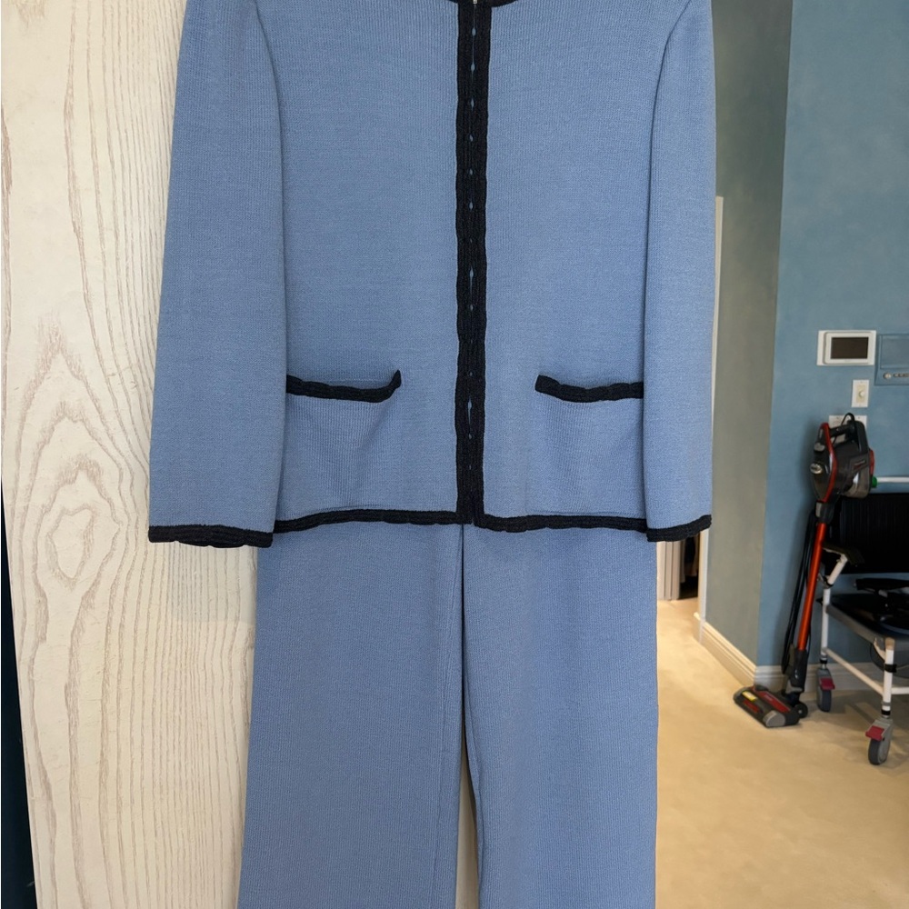 St. John Blue Ensemble with Black Accents